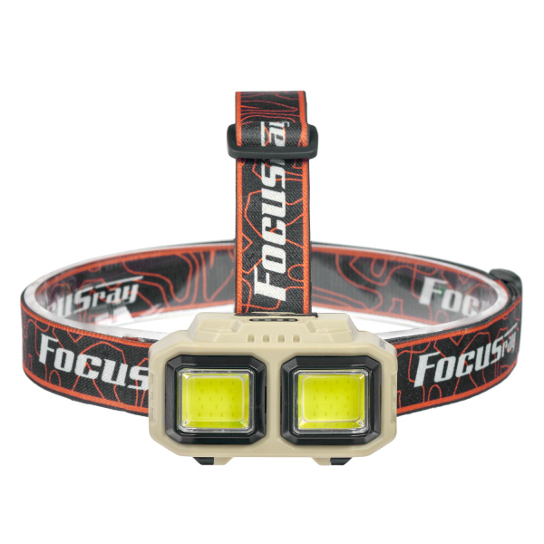 Фонарь налобный FOCUSray 1329 акку 18650 1200мАН 200 люмен,цифровой дисплей,USB кабель 1/160, шт