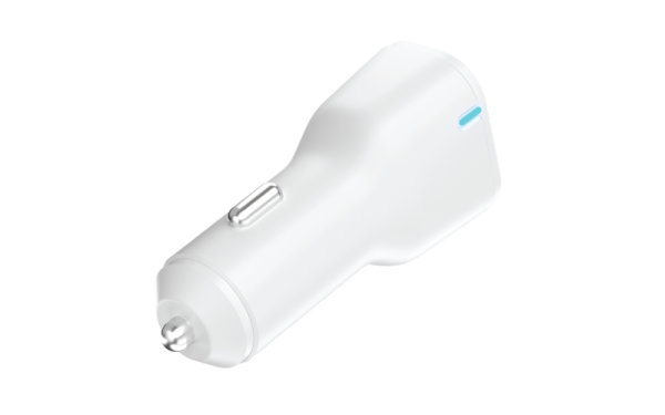 АЗУ USBx2, 2.4A, white, OLMIO