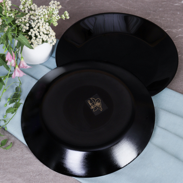 Набор тарелок 6 штук 190 мм ЕВРО черная / BNNP75T (BLACK) /уп 12/