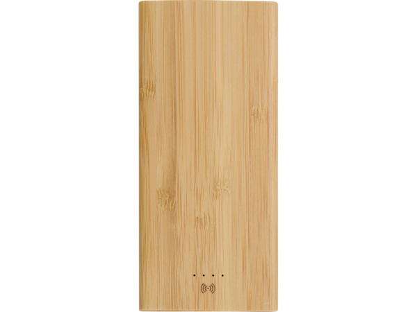 Внешний беспроводной аккумулятор из бамбука «Bamboo Air», 10000 mAh, Цвет натуральный