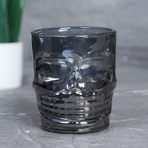 Стопка 6 штук 50 мл Череп / KL-S50 /уп 24/* графит