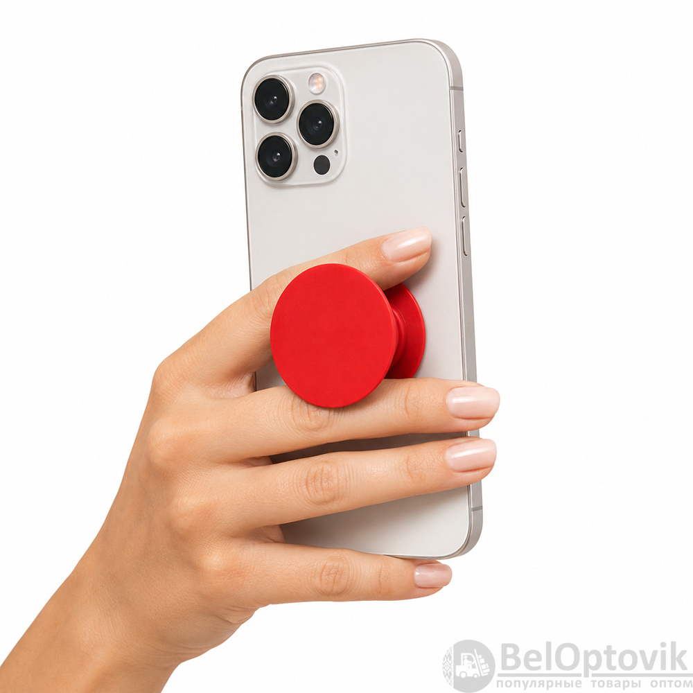 Подставка-держатель для телефона PopSocket, красный