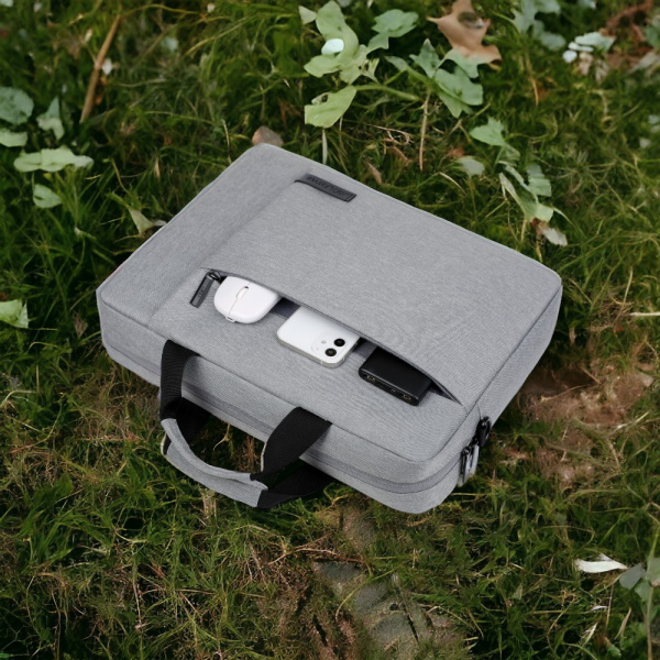 Сумка для ноутбука 15.6" Toptrick MLB-1041, серый / Крепление для чемодана, множество карманов