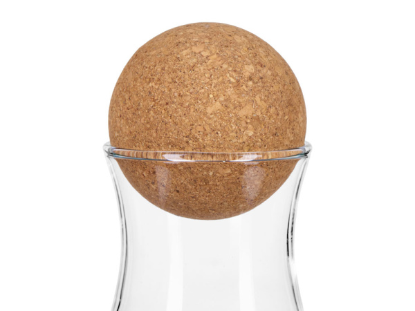 Кувшин с пробковой крышкой «Beveri», Цвет прозрачный, натуральный коричневый