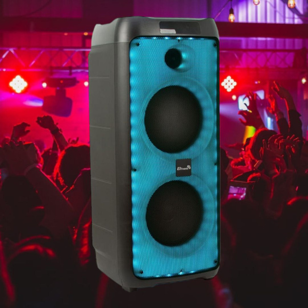 Беспроводная портативная bluetooth колонка Eltronic FIRE BOX 800 Watts арт. 20-09 с беспроводным микрофоном, LED-подсветкой и RGB светомузыкой, пультом дистанционного управления