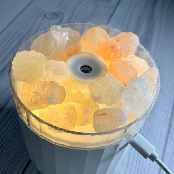 Увлажнитель - ароматизатор с кристаллами соли светодиодный "Crystal Fog", 400 ml