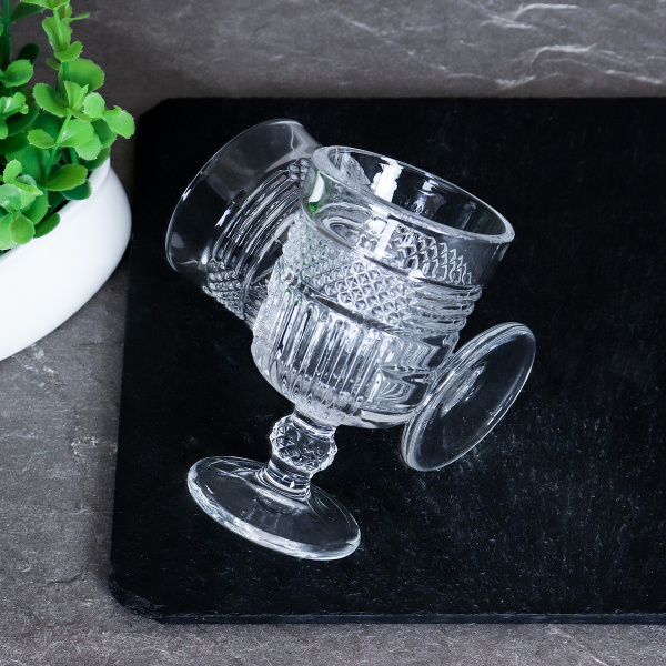 Рюмка 6 штук 60 мл на ножке прямая / F2207-1C /уп 24/