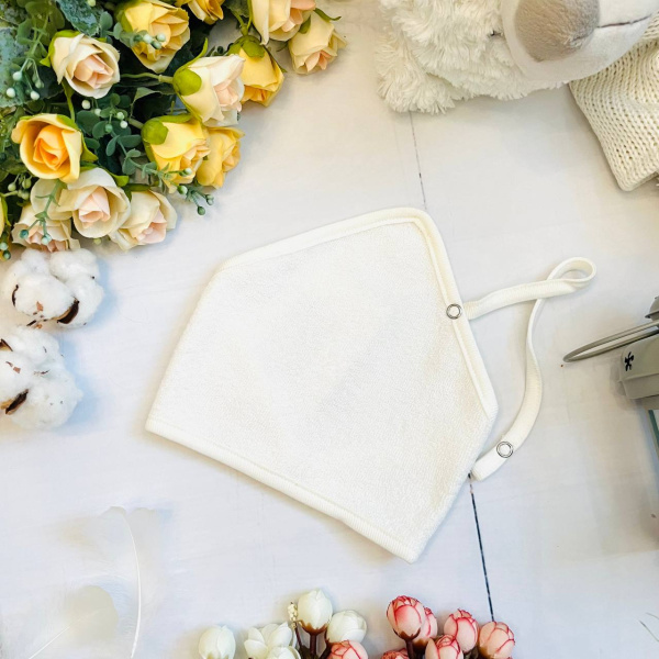 Фартук нагрудный из натурального хлопка для новорожденного Bebika, 0-3 мес (18/50-5)