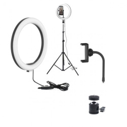 Кольцевая светодиодная лампа подсветка (селфи кольцо) MINI RING FILL Light LED 160  / d 26 см + ШТАТИВ