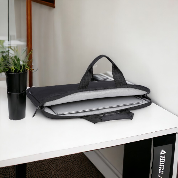 Сумка для ноутбука 15.6" Smartish MLB-1048, серая / Крепление для чемодана, материал подкладки фланелет, утолщенные стенки