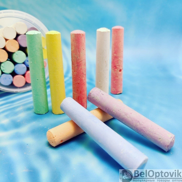 Мелки для рисования Genio kids 7 цветов по 3 мелка (набор 21 шт.), в ведерке