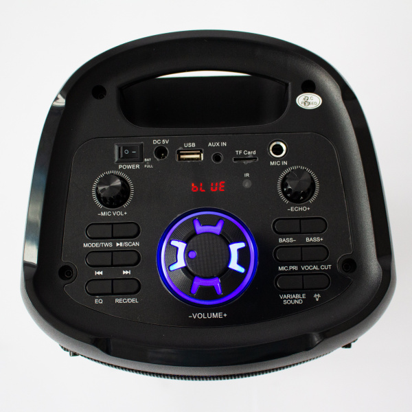 Портативная bluetooth колонка  Eltronic DANCE BOX 200 Watts арт. 20-41 с LED-подсветкой  и  RGB светомузыкой, пультом дистанционного управления