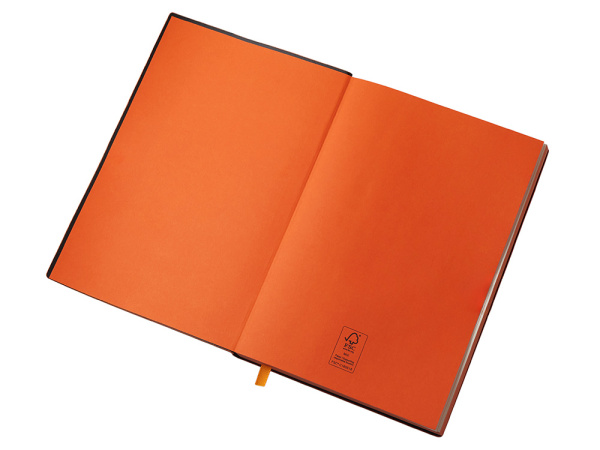 Блокнот в гибкой обложке А5 «C1» софт-тач, Цвет оранжевый