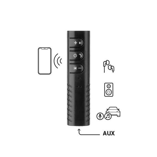Bluetooth ресивер, BT 5.0, 90 мАч, Цвет черный
