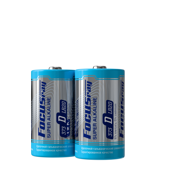 FOCUSray SUPER ALKALINE LR20/S2  1/6/48 батарейка, шт (2 шт)