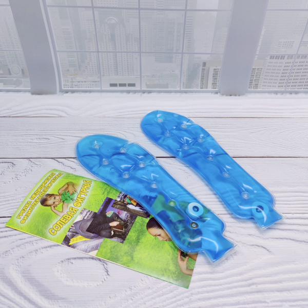 Солевая грелка Стельки (пара, 2 шт), активатор "кнопка", размер 26,0 х 8,5 см . Цвет Микс