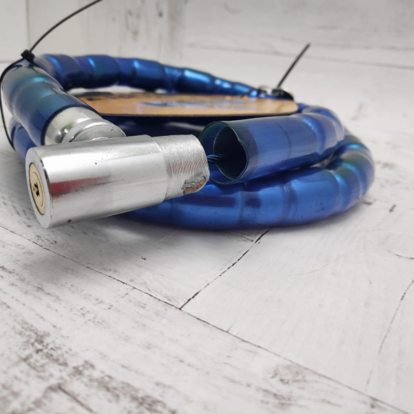 УЦЕНКА Замок-цепь противоугонный усиленный Anchi Lock 2.5 х 120 см, стальные гильзы в пластиковой оболочке+ключи