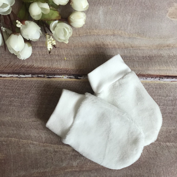 Рукавички для новорожденного Bebika, состав: 80% натуральный хлопок, 20% полиэстер (20/6-2)