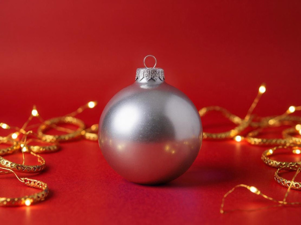 Стеклянный елочный шар «Frozi», Цвет серебро металлик