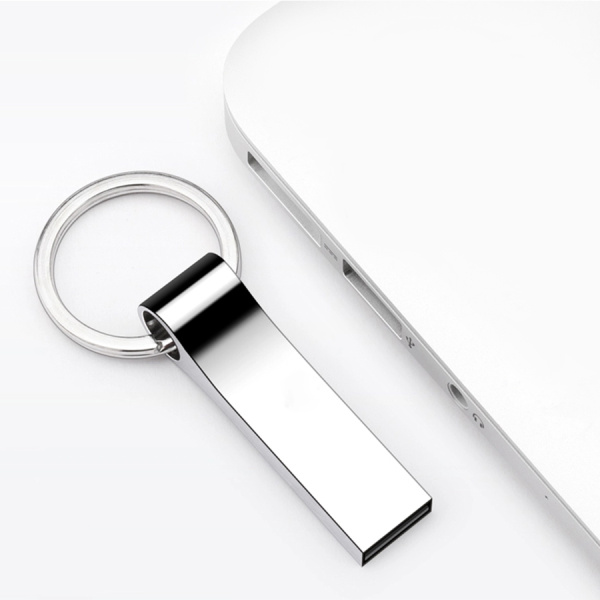 Универсальная Флешка "Ring rail" объем памяти 16 Гб металл, серебристый глянец