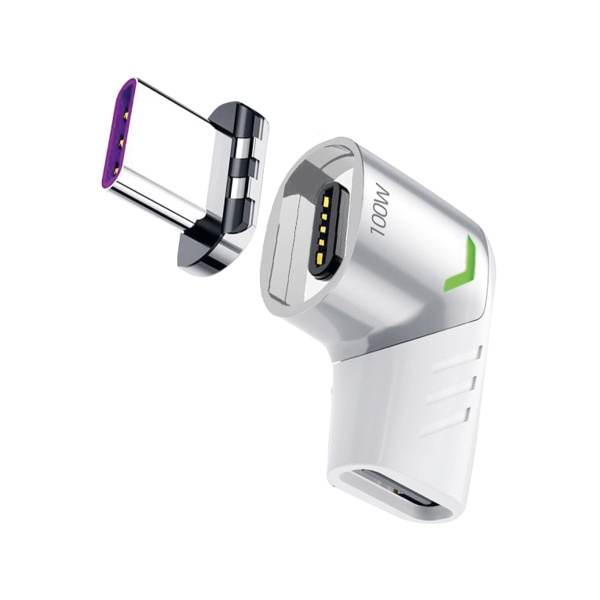 Адаптер USB-С - USB-C, магнитный, Цвет белый