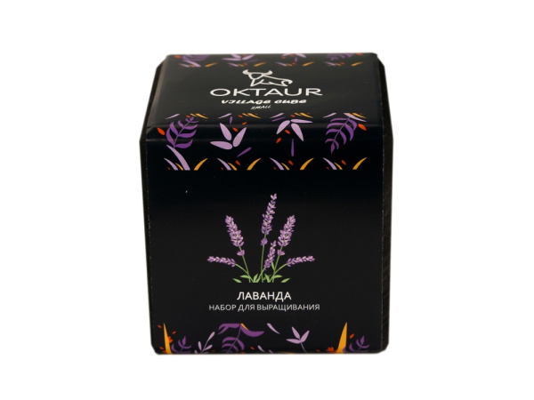 Набор для выращивания «Small village cube «Лаванда», Цвет черный