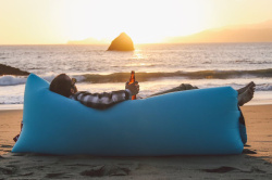 ХИТ СЕЗОНА! Надувной диван (Ламзак) 180 Х 70см Голубой (без кармашков)