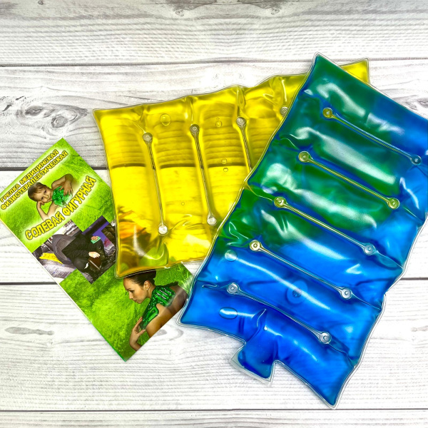 Солевая грелка Матрас большой 31.0 х 18.5 см (Цвета Микс) Активатор "кнопка"