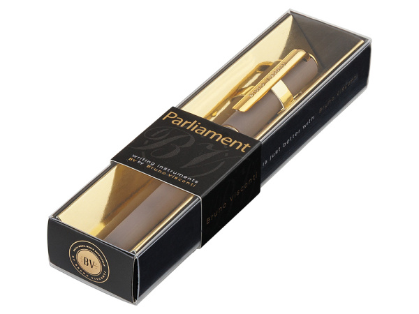 Ручка пластиковая шариковая «Parliament», Цвет серый/золотистый