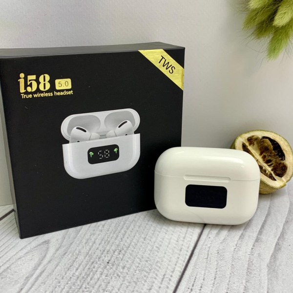 Беспроводные сенсорные Bluetooth наушники TWS i58 с зарядным кейсом