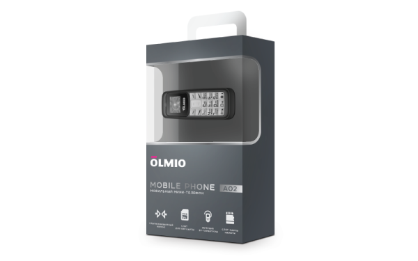 A02 Olmio (черный) Мобильный телефон