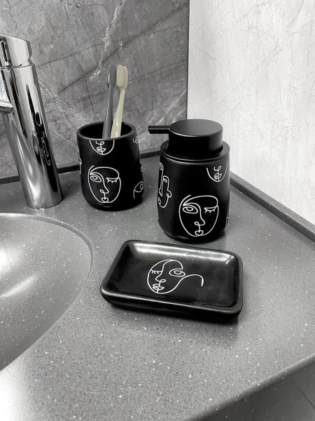 Стакан для ванной Анри, керамика, 9x9x10,5см  FRESH CODE