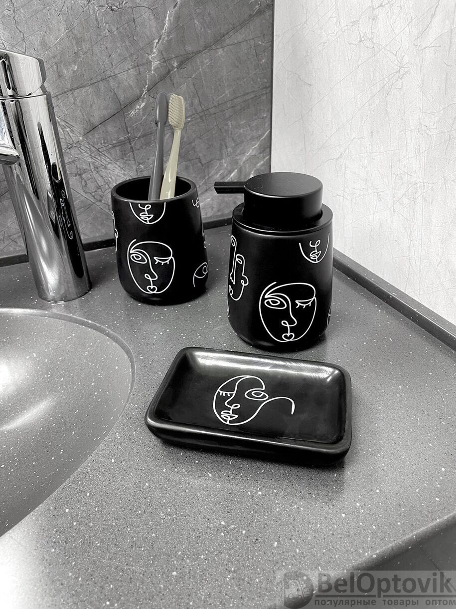 Стакан для ванной Анри, керамика, 9x9x10,5см  FRESH CODE