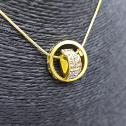 Кулон с цепочкой "Сердце в кольце"