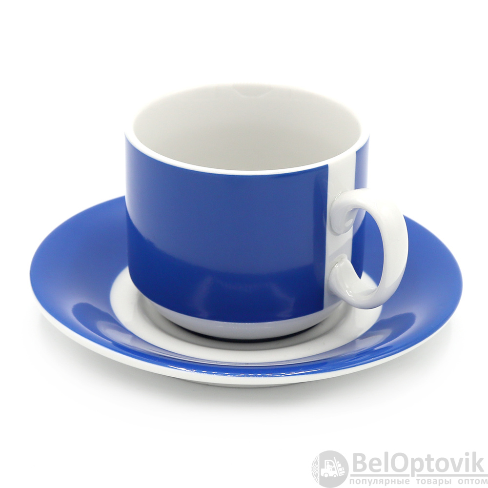 Чайная пара фарфоровая 220см³ &amp;quot;экспресс&amp;quot; &amp;quot;Sunrise&amp;quot; (7С1665Ф34), синий, в коробке