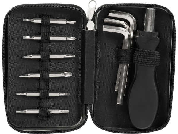 Набор отверток и шестигранников 15-в-1 «Screw on», Цвет серебристый/черный