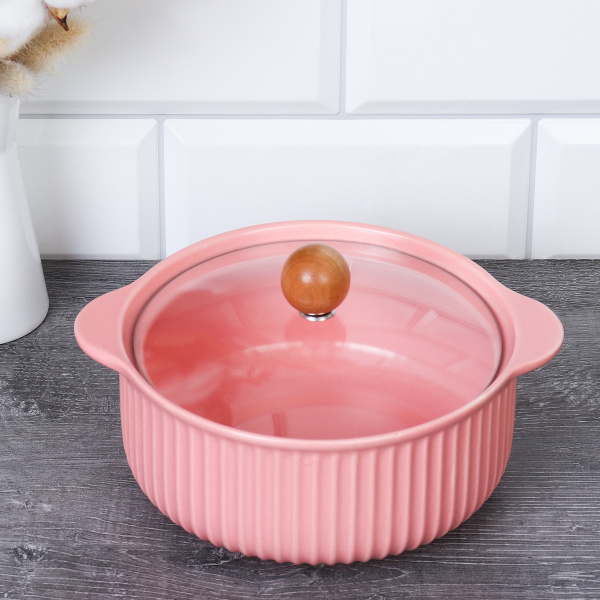 Супница 900 мл с крышкой / DRT-45 /уп 36/