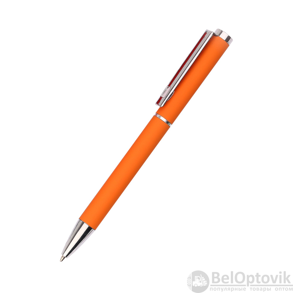 Ручка металлическая Titan софт-тач, оранжевая-S
