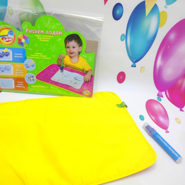 Развивающий водный коврик для рисования Mommy Love Рисуем водой, 44 х 29 см.