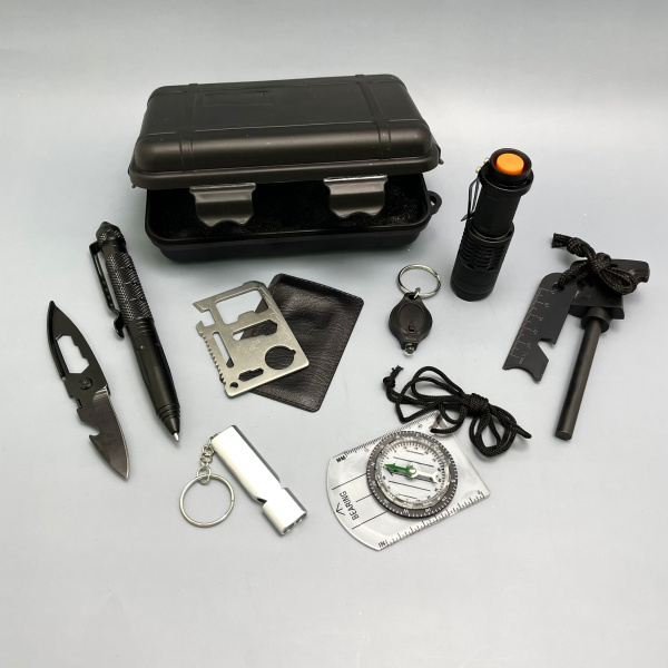 Набор для выживания (походный набор ) в кейсе, 8 предметов
