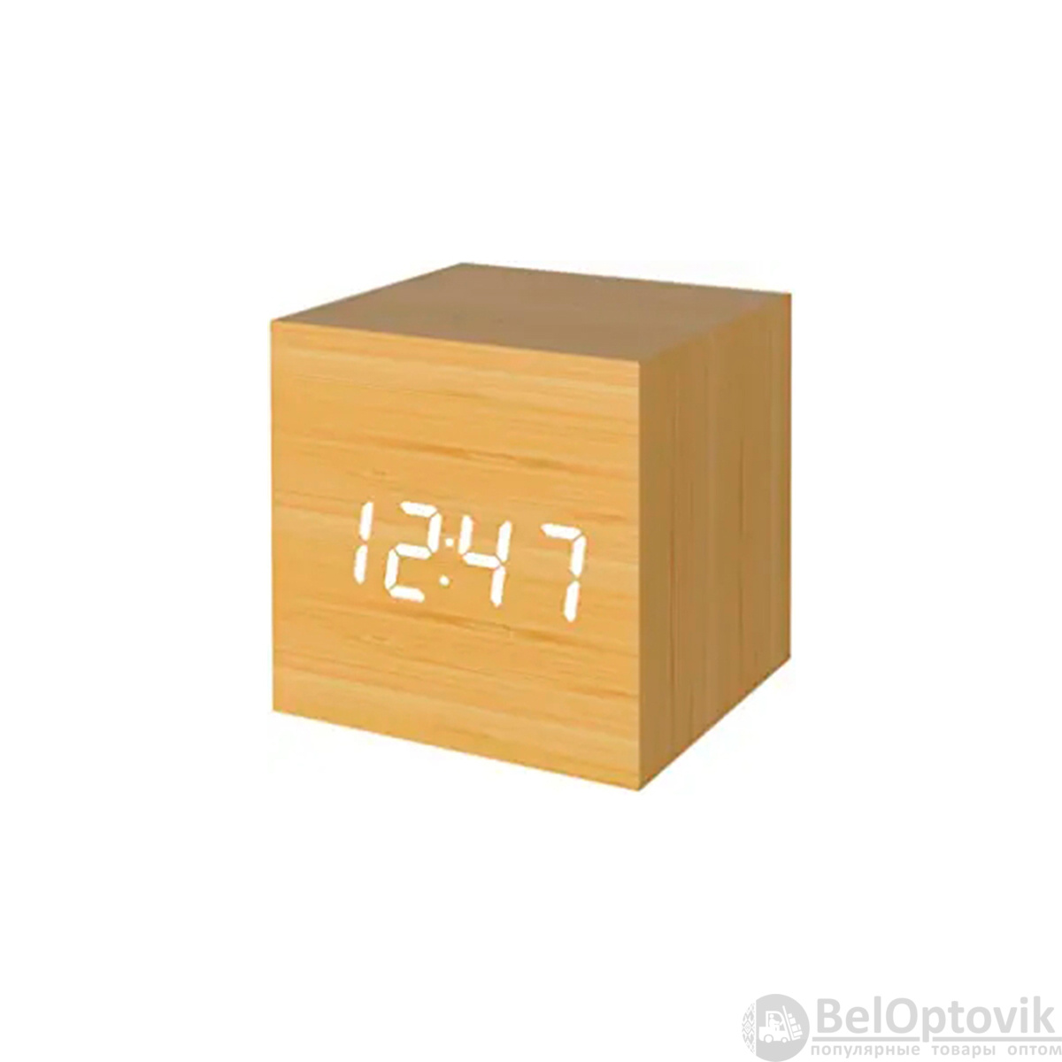 Многофункциональные часы - погодная станция / Электронные часы с корпусом кубической формы