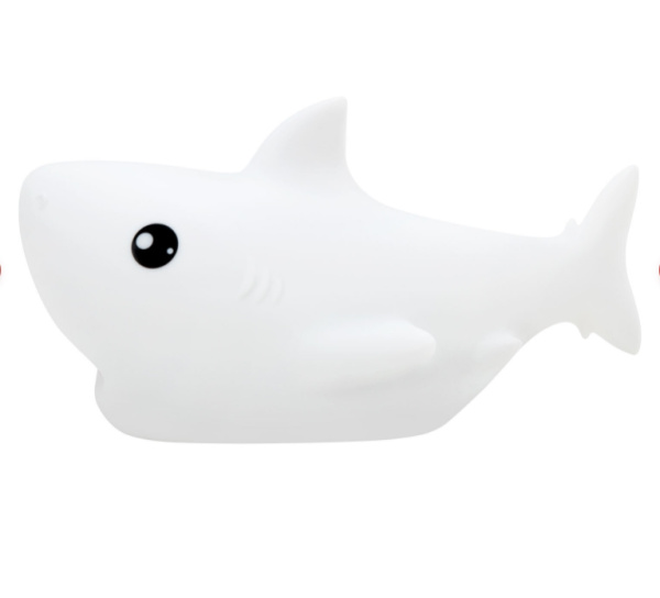 Ночник силиконовый LED "Акула" 190x91x103 мм, белый свет/RGB, таймер, USB, аккумулятор 1200 мАч, DASWERK (ДАСВЕРК), 238940