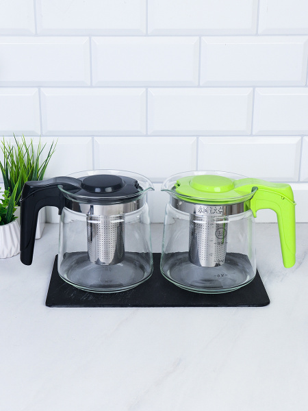 Чайник 1200 мл жаропрочное стекло / YG-L1200 /уп 24/