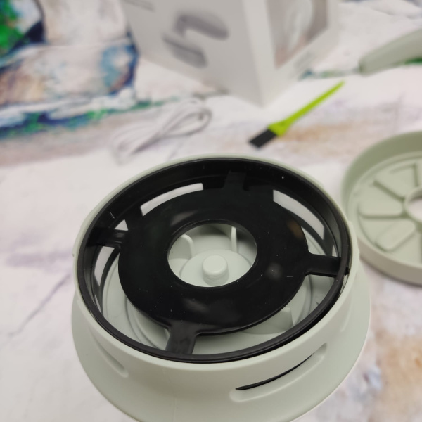 Ручной аккумуляторный мини-пылесос C500 mini clear, цвет мятный