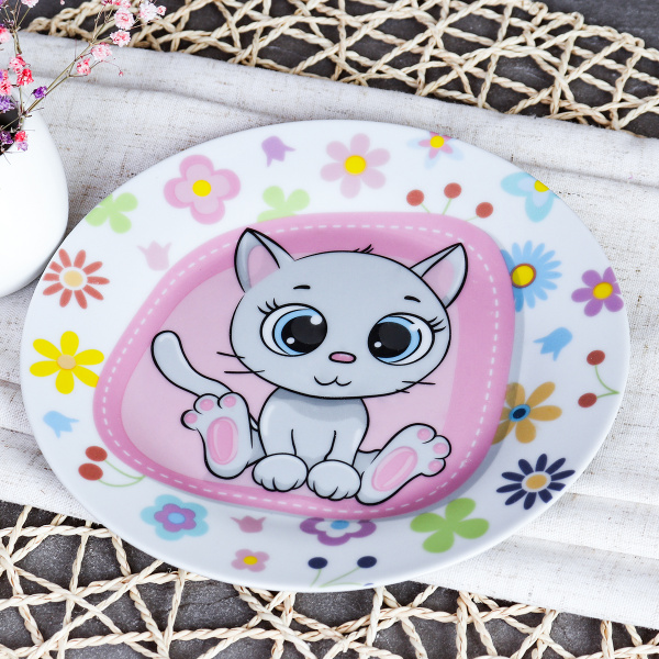 Набор посуды 3 предмета / C898# /уп 6/12/ Котик