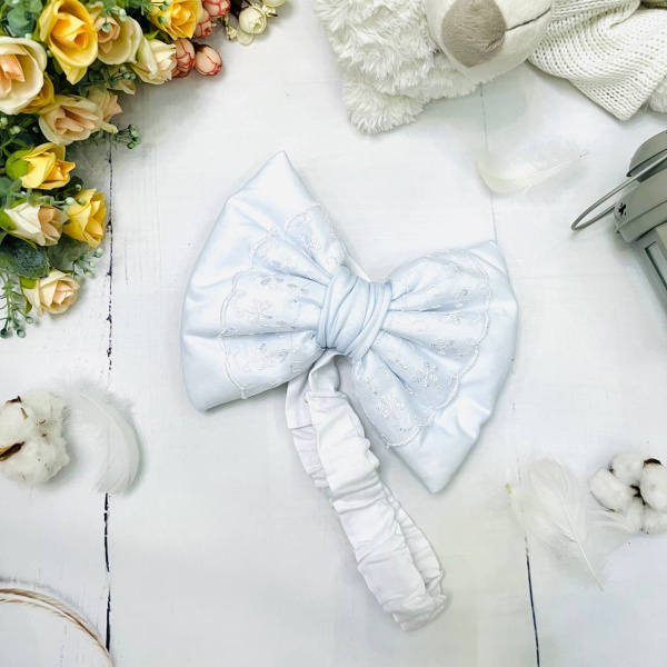 Лента - бант из натурального хлопка для перевязывания конверта новорожденного Bebika (18/50-1)