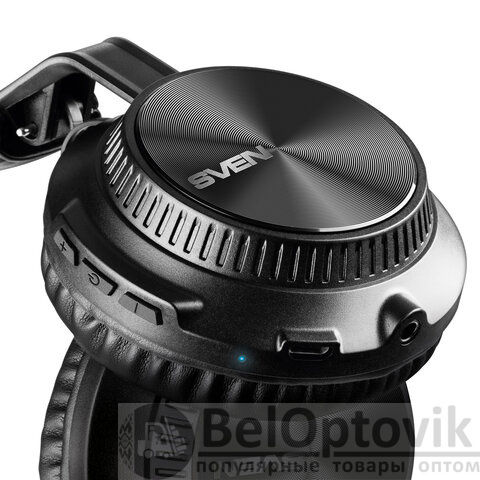 Наушники с микрофоном (гарнитура) SVEN AP-B630MV, Bluetooth, беспроводные, черные, SV-019303