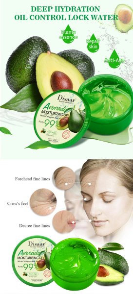 Гель универсальный для лица и тела Disaar Beauty skincare , 300 ml Антивозрастной с авокадо и коллагеном Avocado Gel 99%