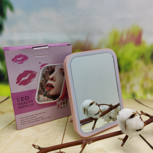 Настольное зеркало для макияжа с подсветкой Led Beauty Mirror (три режима яркости) Мятный