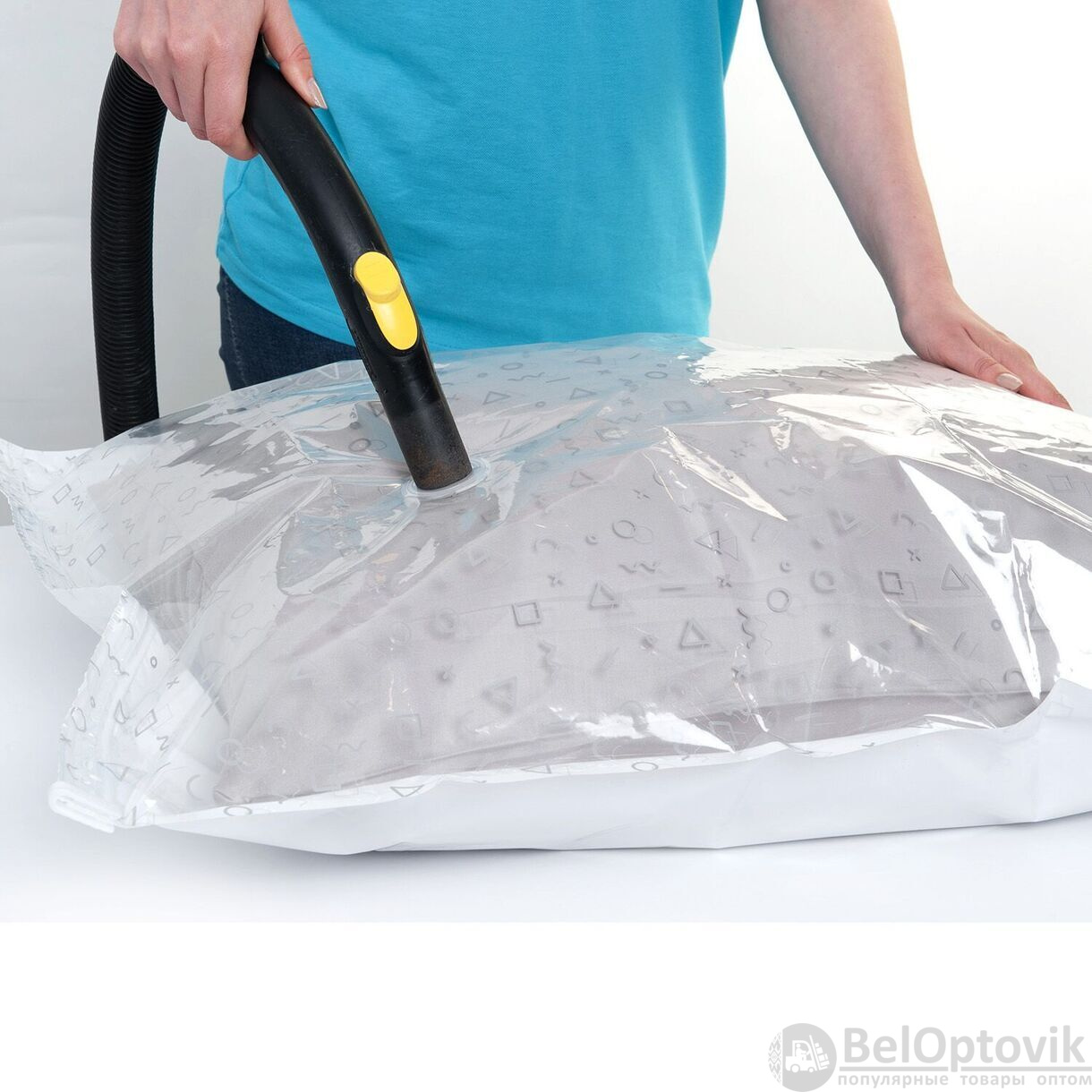 Пакет вакуумный с клапаном, с принтом 60*80 см